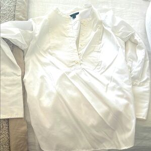 Jcrew White Button-Up Shirt